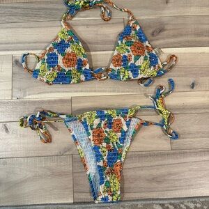 Colorful Crochet Bikini Set